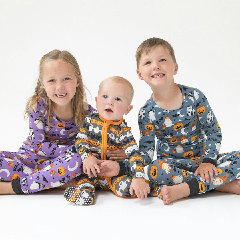 Costumed Ghosts - Glow In The Dark - Long Sleeve Loungewear Set