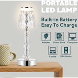 Lillian 12.75" Classic Acrylic Rechargeable Integrated Portable LED Table Lamp