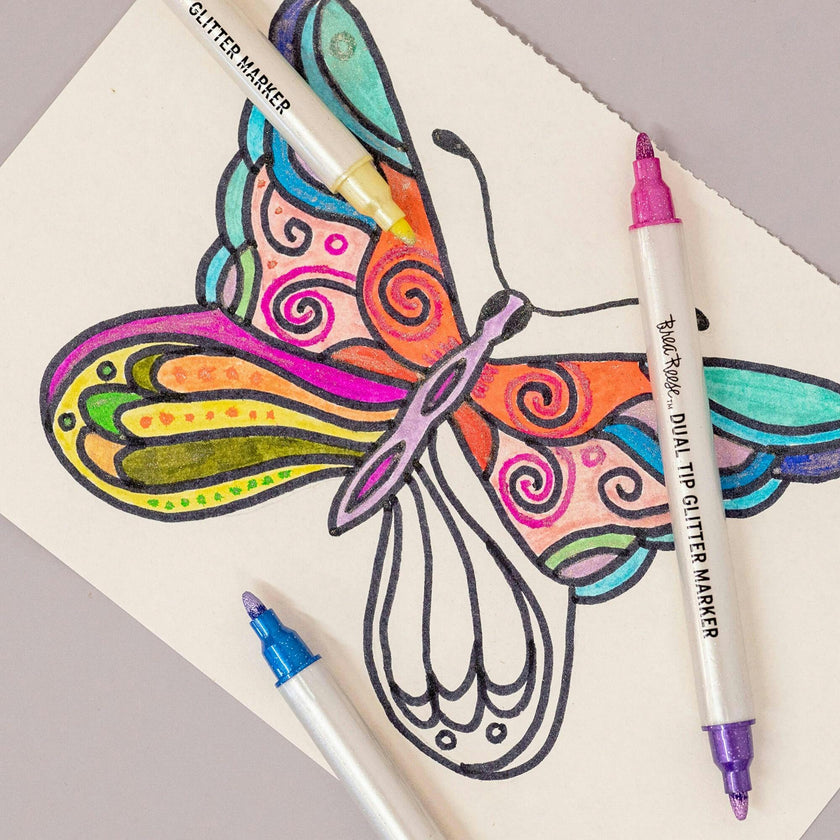 Brea Reese: Dual Tip Markers - Glitter 12ct