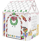 Cardboard Coloring Playhouse Gingerbread House - Kids Art & Craft