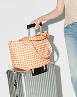 Sunset Orange Gingham Medium Metro Tote Deluxe
