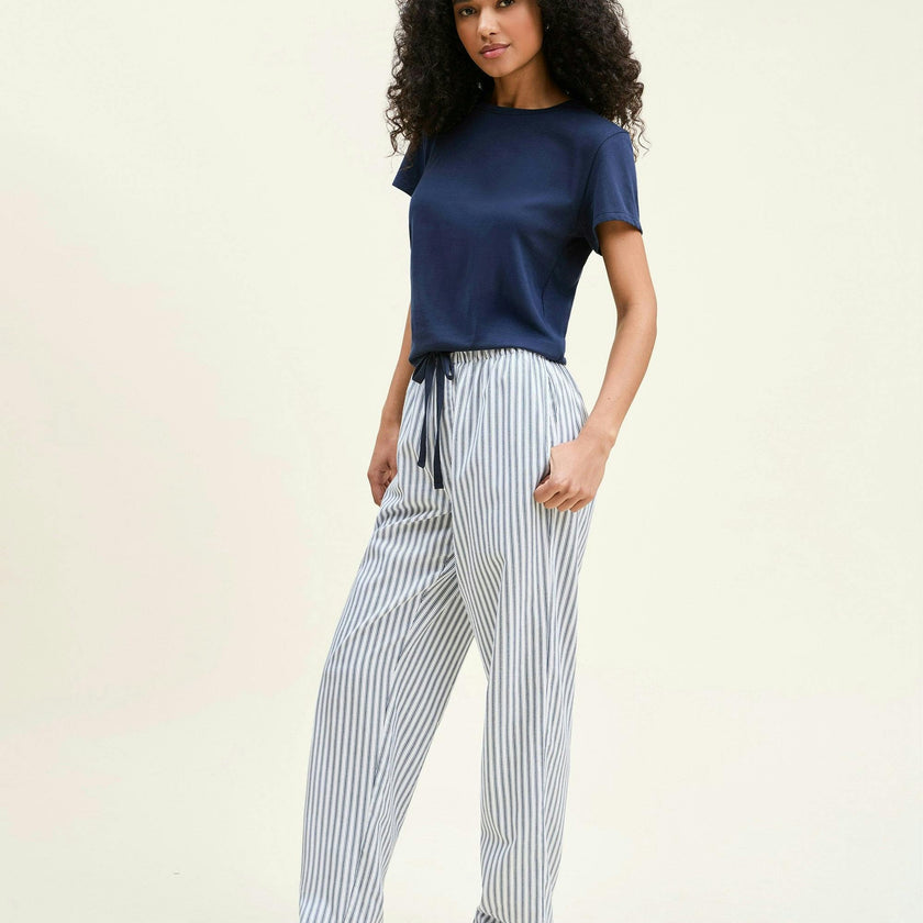 Women's Pima Essential Crew Neck Tee in Navy