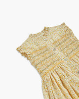Hydrangea Dress Yellow Green Floral