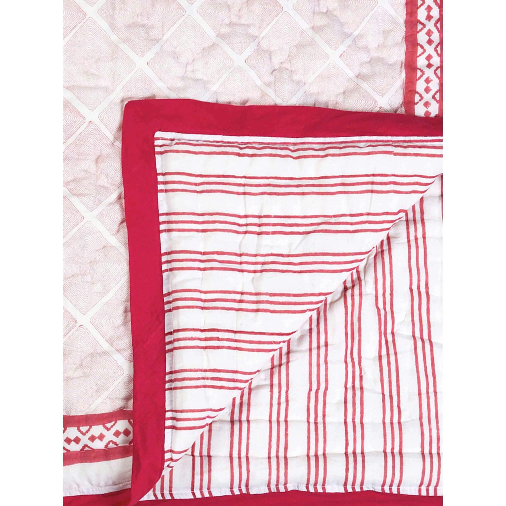 Block-Printed Cotton Crib Quilt