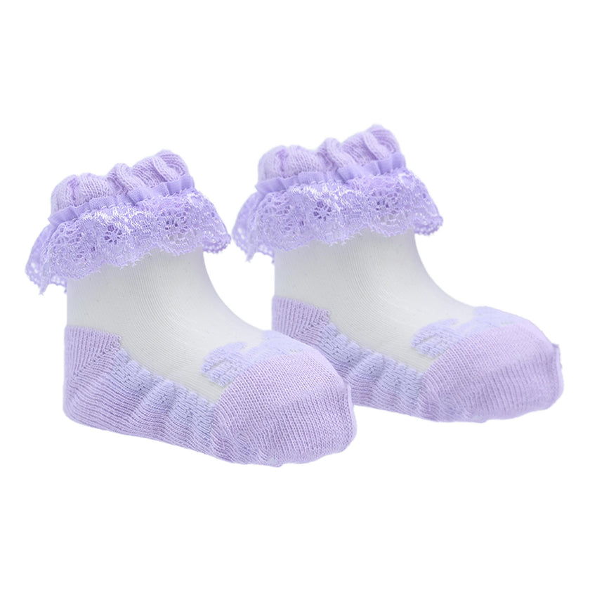 Lace Trim Veil Socks Set