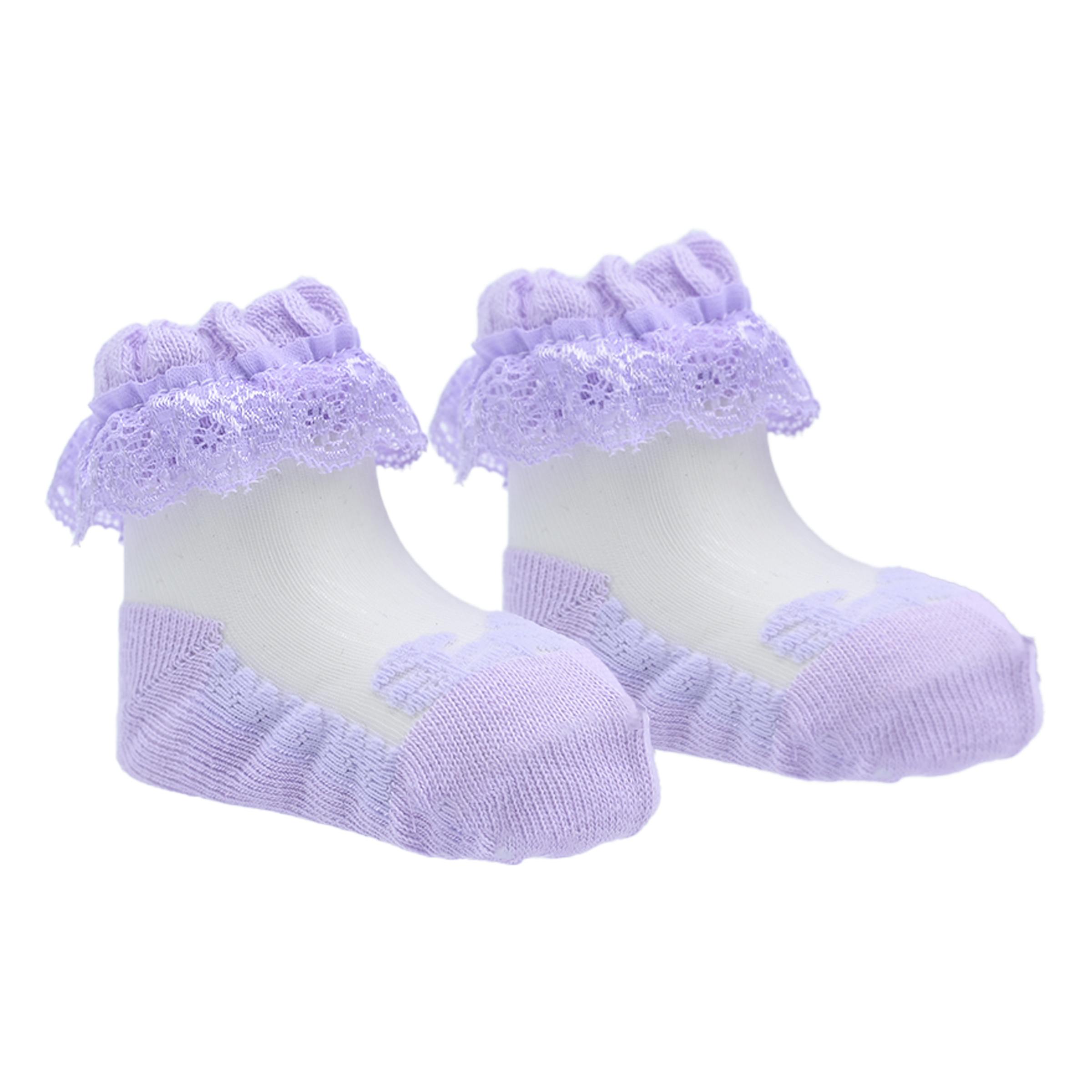 Lace Trim Veil Socks Set