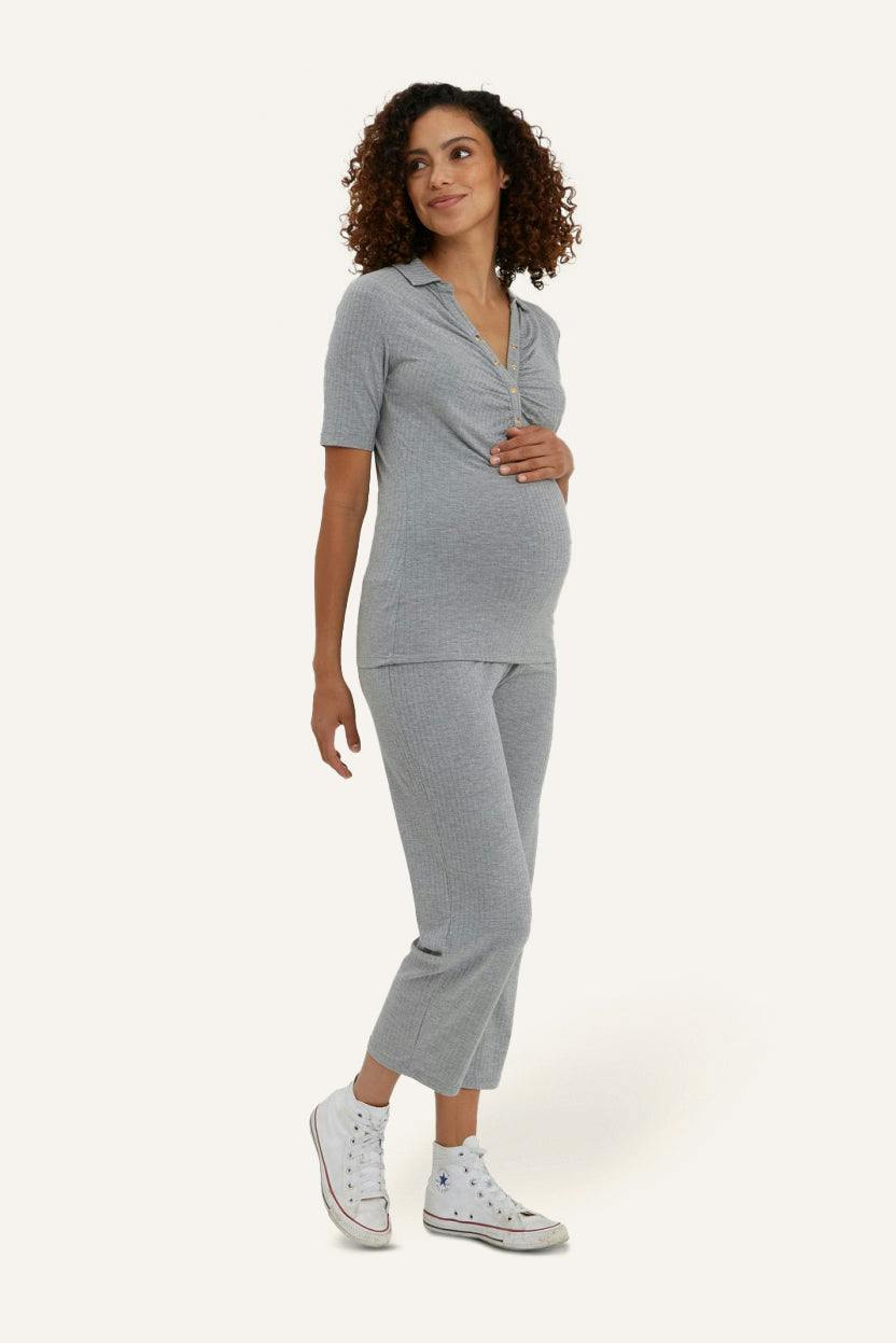 Calista Maternity & Nursing Polo Top