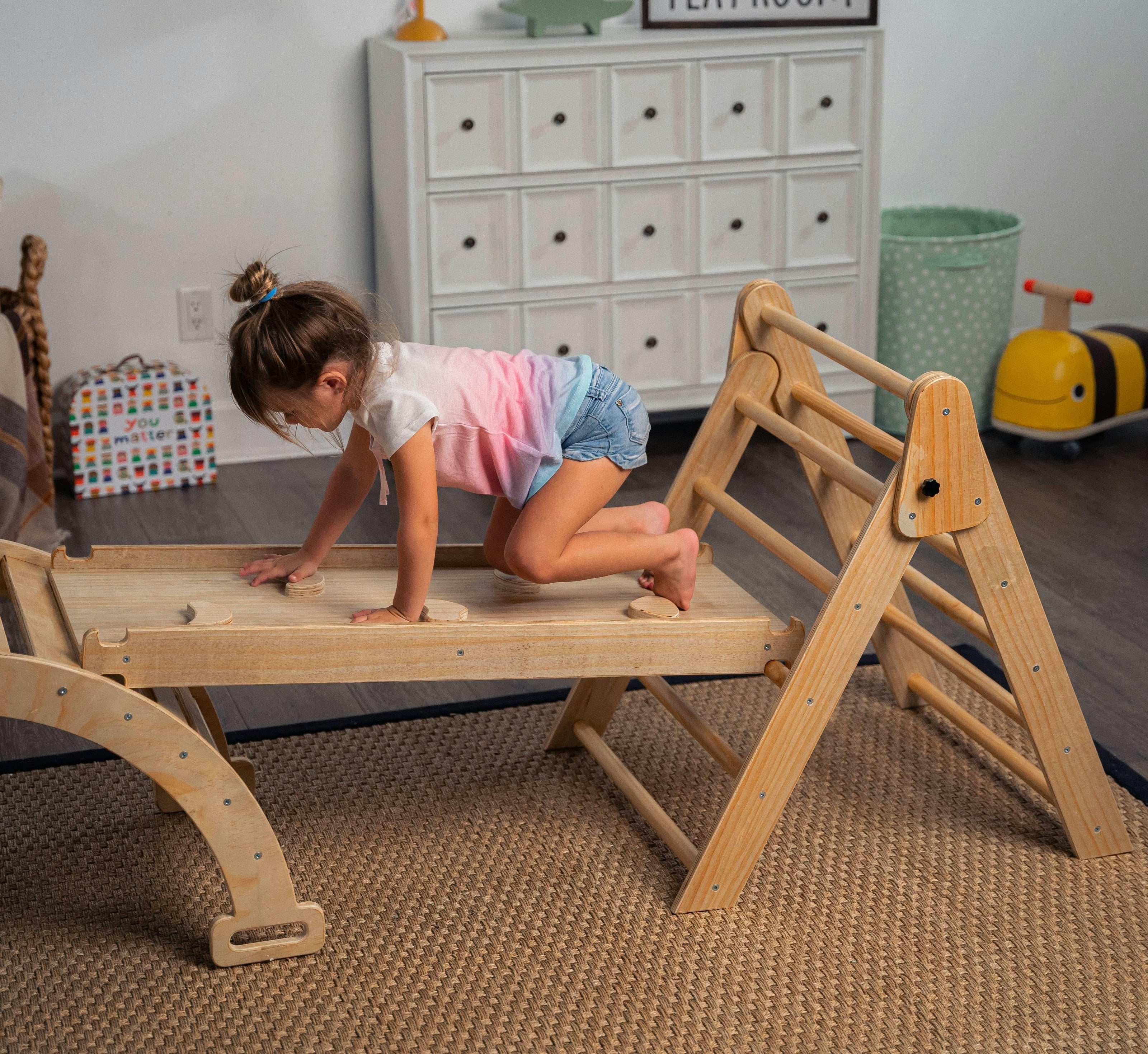 Hazel | Pikler Triangle, Slide & Rocker Set