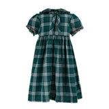 Ariella Girl Dress - Green Tartan