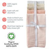 RILEY 5-Pack Crinkle Muslin Burp Cloths