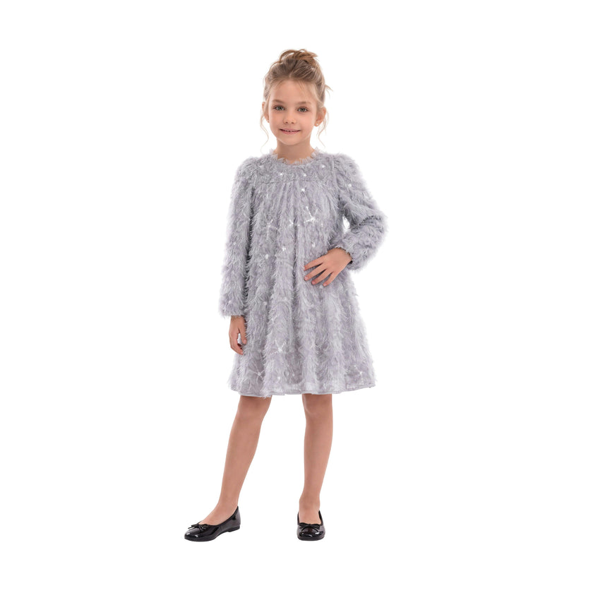 Silver Shimmer A-Line Dress