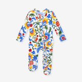 Fiore Italiani Footie Ruffled Zippered One Piece