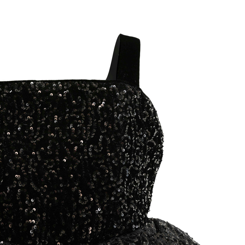 Black Glitter & Tulle Celebration Dress