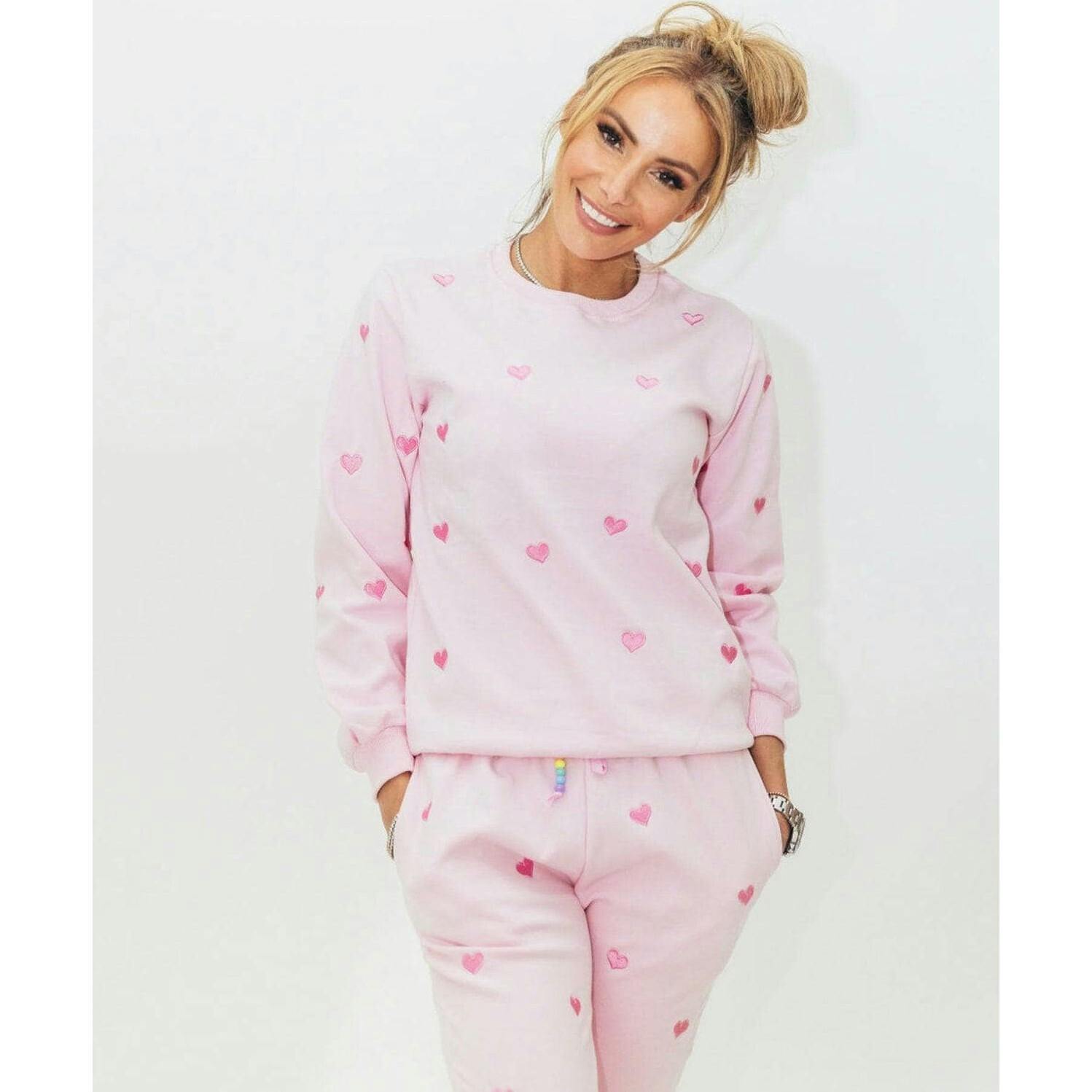 Women's Full Hearts Jogger Set