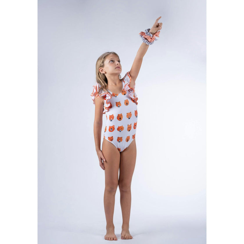 Bears Print Dots Swimsuit, Multi