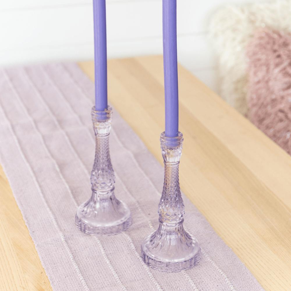Lavender Tassel Table Runner