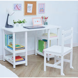 Desk & Chairs Set w/ Shelves