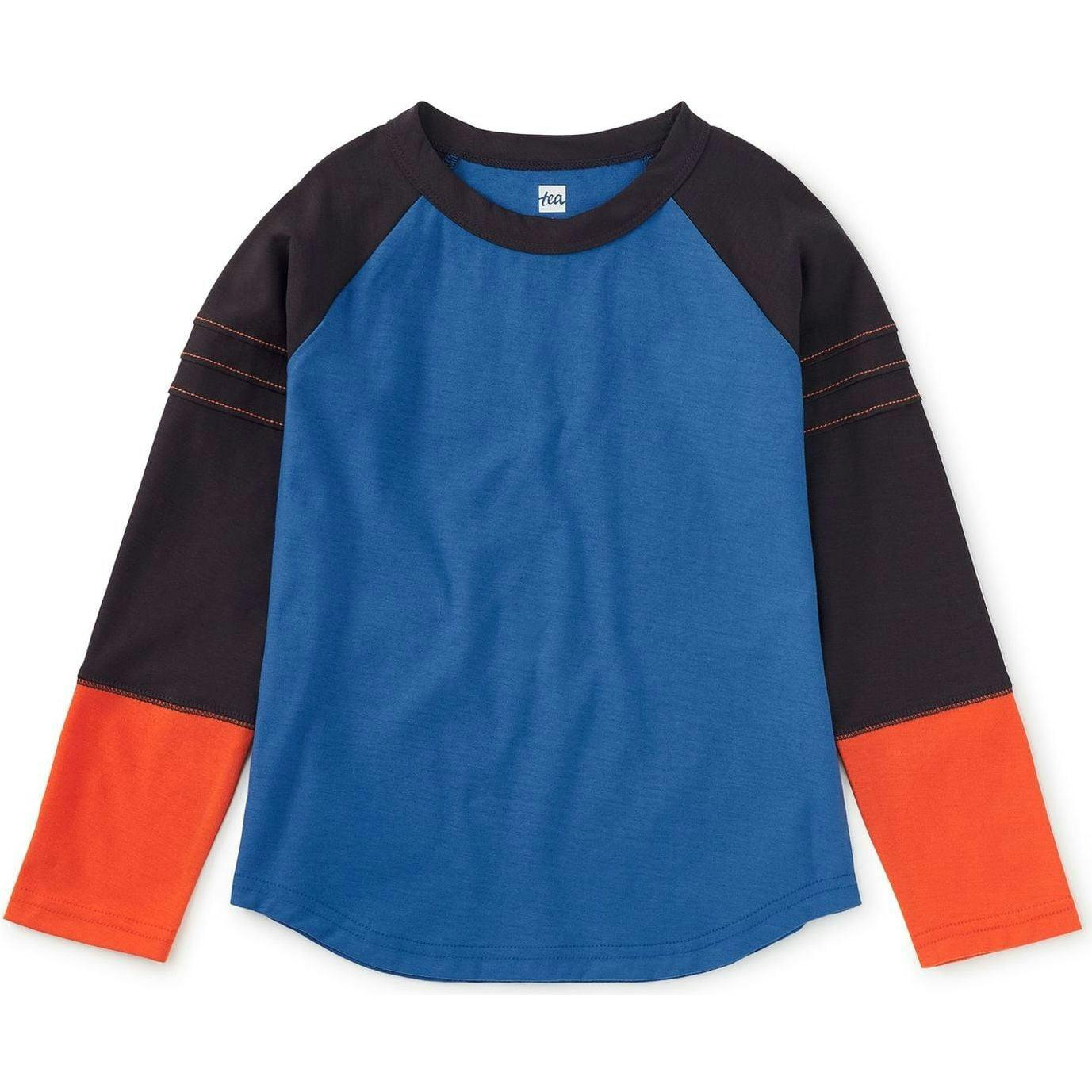 Explorer Colorblock Raglan Top, Blue