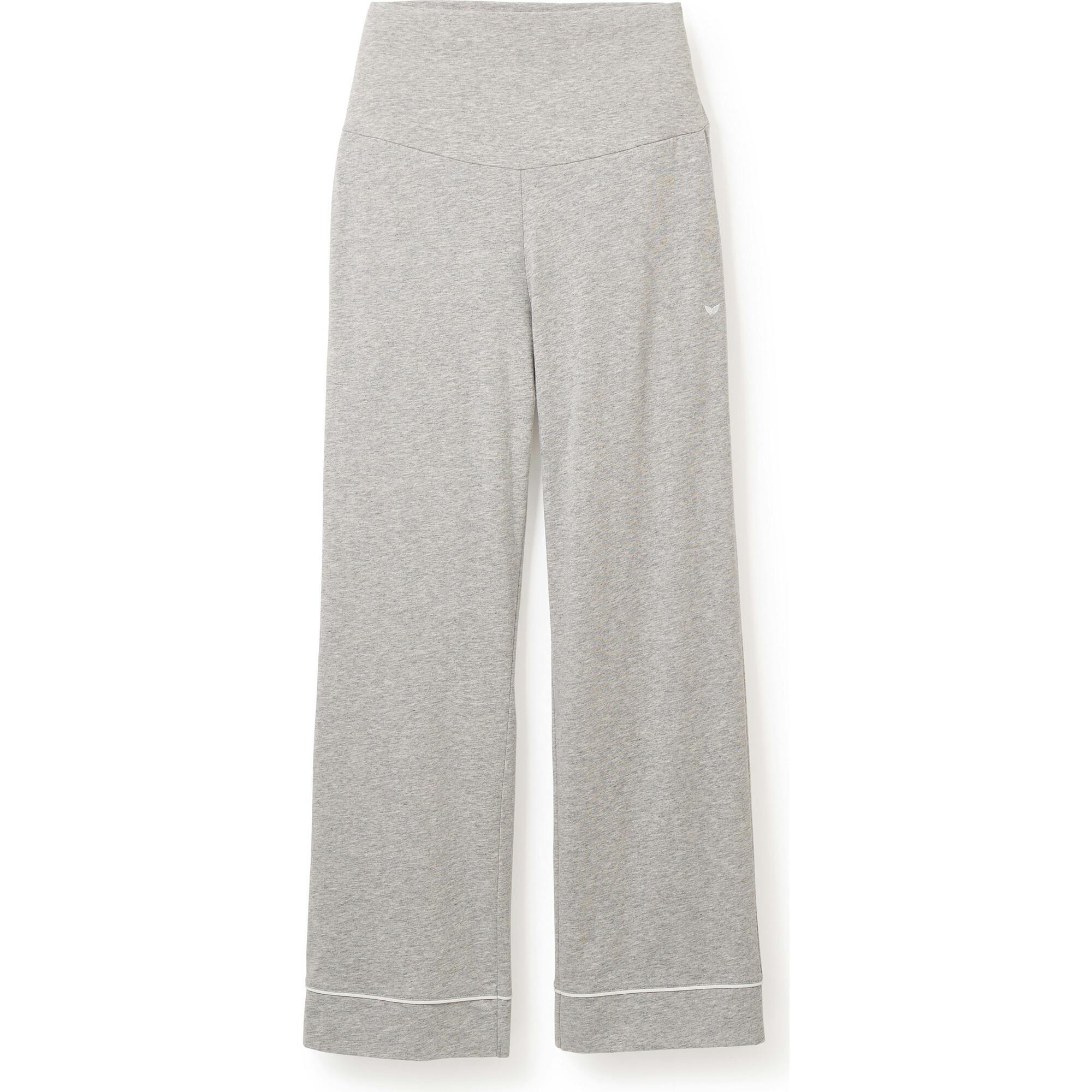 Women's Pima Maternity Pants in Light Heather Grey