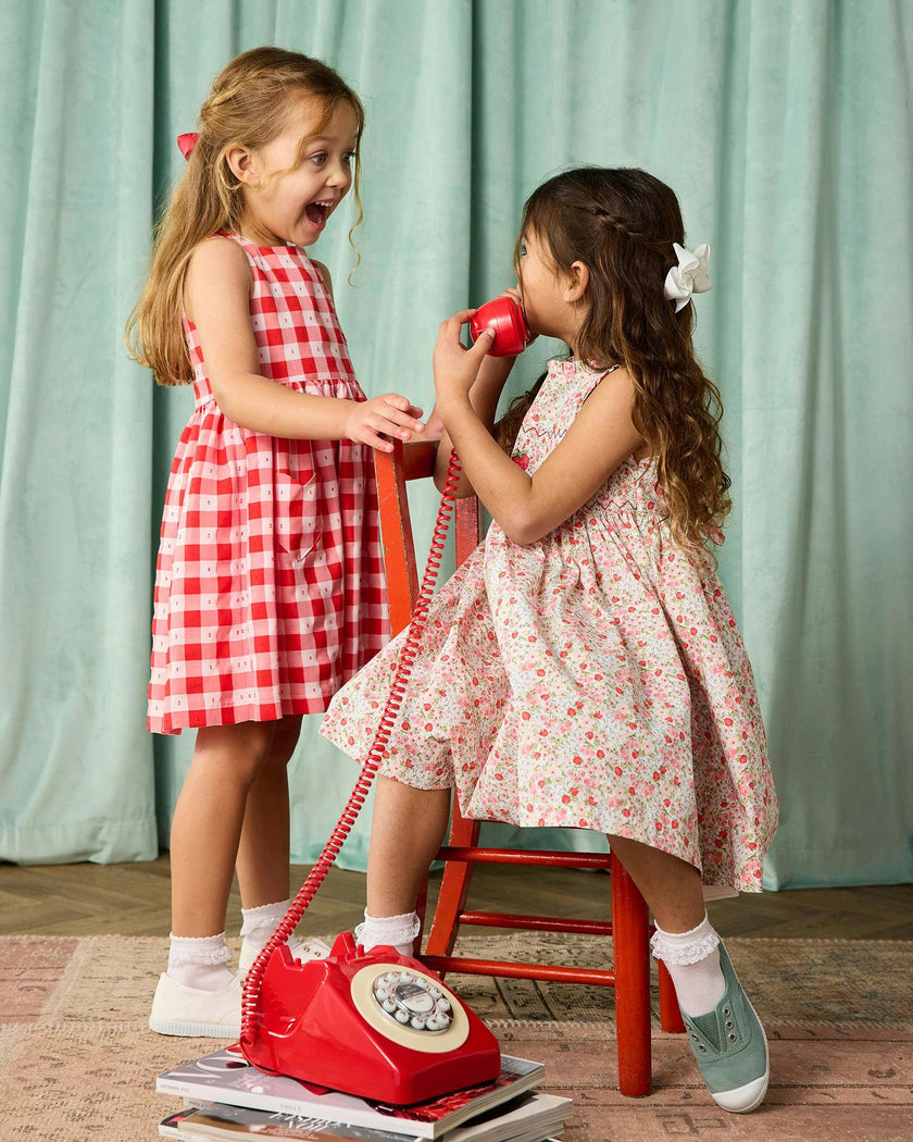 Strawberry Floral Smocked Dress