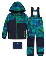 Two Piece Play Snowsuit Blue and Green Checkered Print