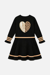 Knit Dress Black And Beige