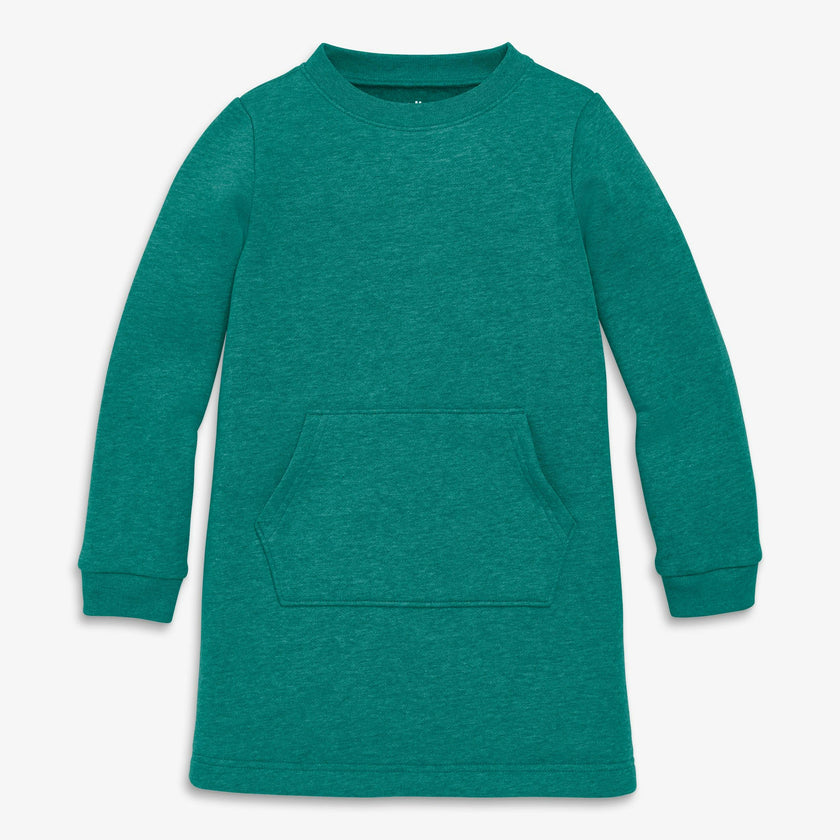Kids cozy fleece sweatshirt dress