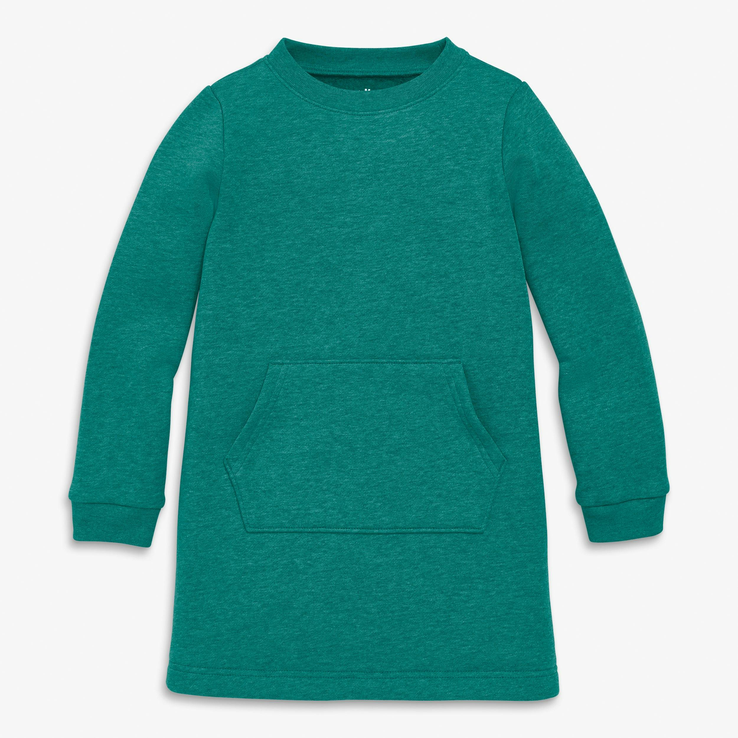Kids cozy fleece sweatshirt dress