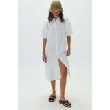 Bubble Linen Dress - Off White
