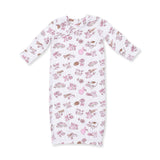 Football Cheer Nursery - Kimono Gown and Ruffle Knotted Hat