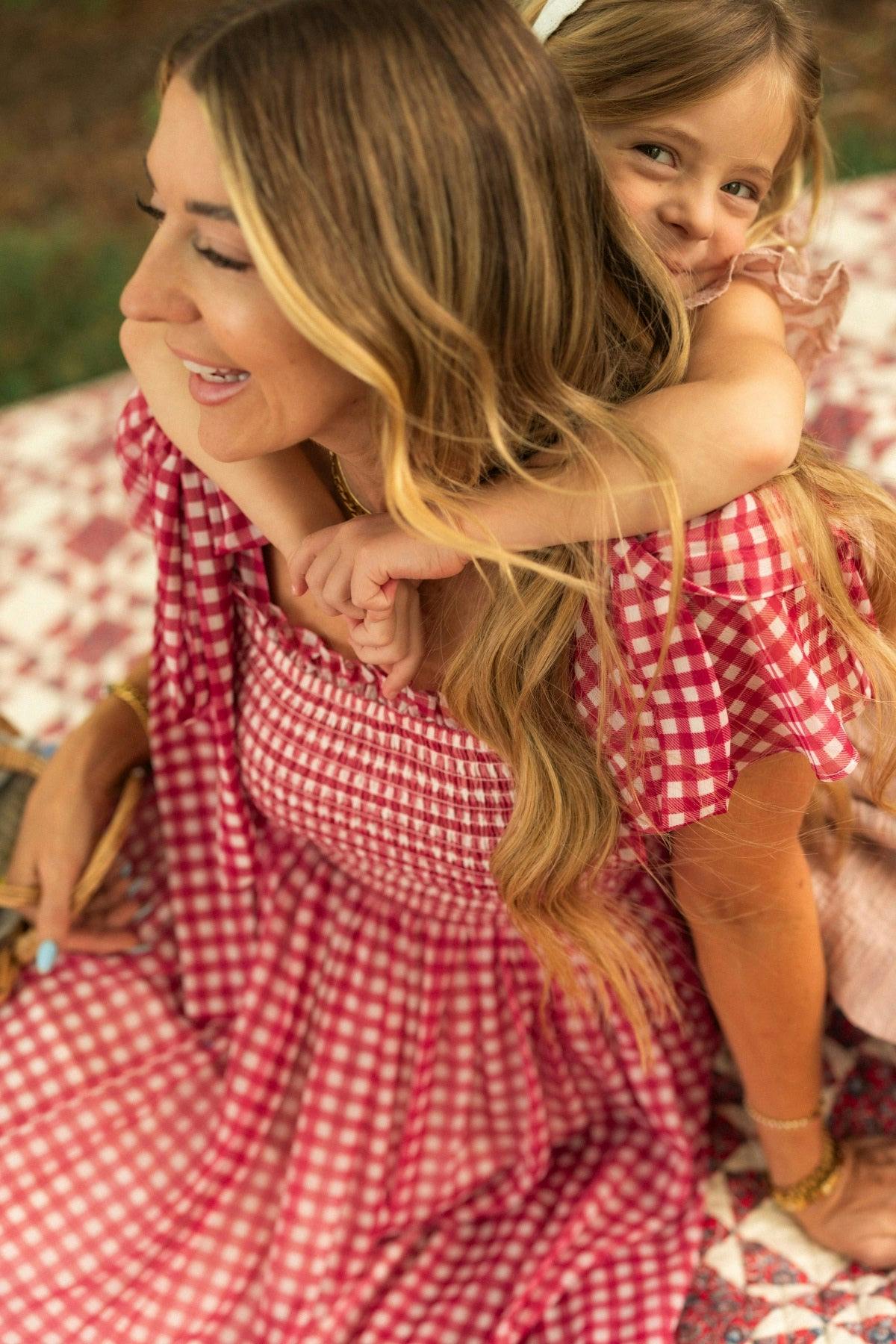 Mini Rayna Dress in Red Gingham