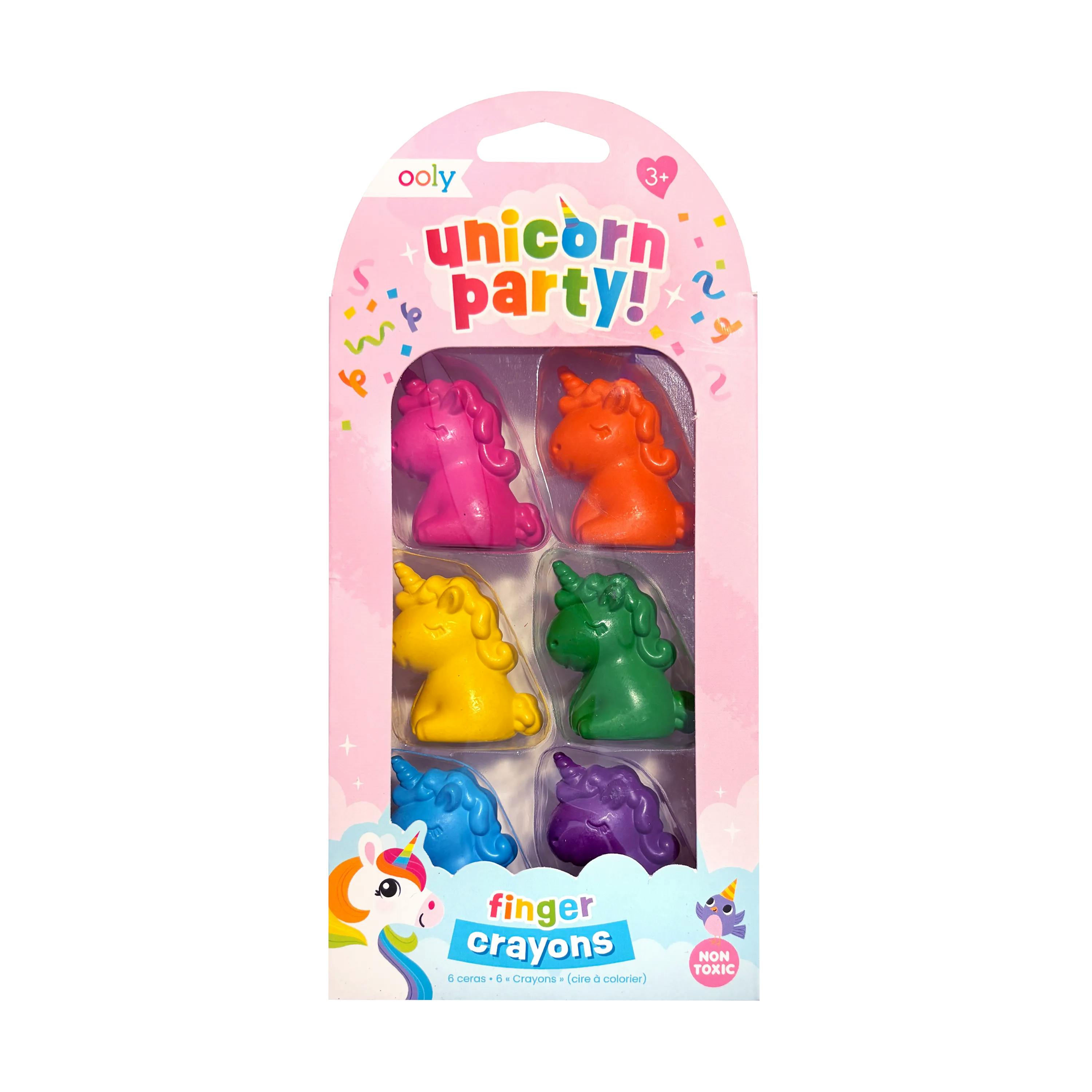 Unicorn Party Finger Crayons - Set of 6