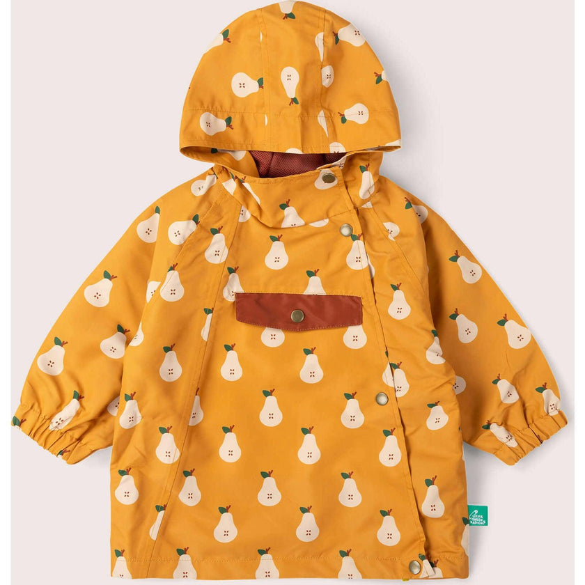 Summer Pears Recycled Waterproof Packaway Anorak, Gold