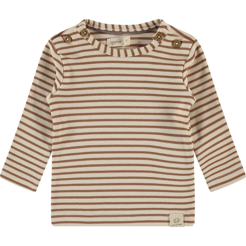 Knit Striped Long Sleeve Shirt