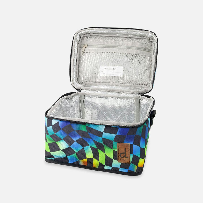 Little Boy Checkered Adventure Functional Lunch Box