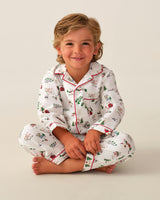 Kid's Twill Pajama Set in North Pole Chronicles