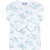 Blue Toile Baby Pajamas