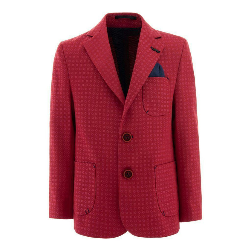 Red Rings Peak Lapel Blazer