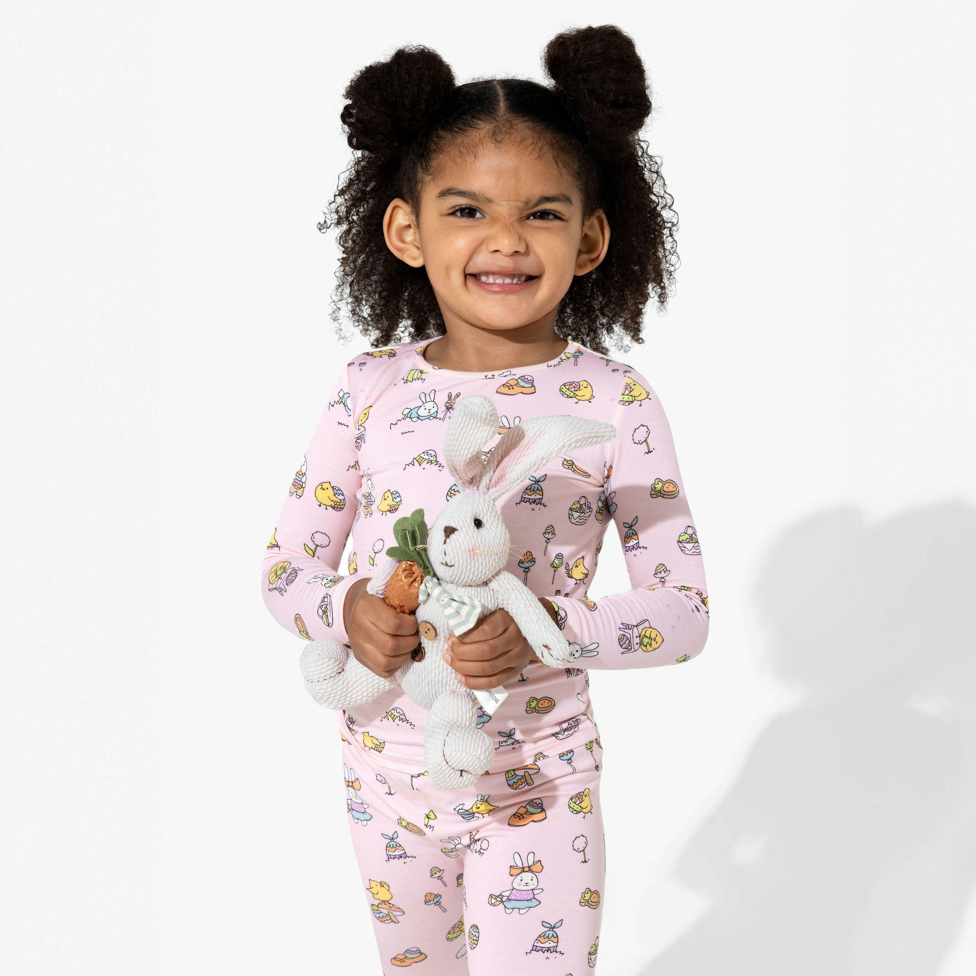 Easter Pink Bamboo Kids Pajamas