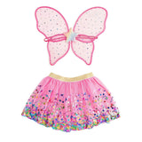 Rainbow Star Fairy Wing & Confetti Tutu Set