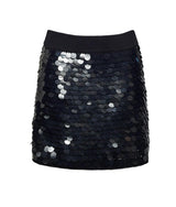 Women's Mya Open Crochet Stitch Large Sequins Mini Skirt