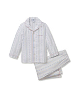 Kid's Twill Pajama Set in Cottage Stripe