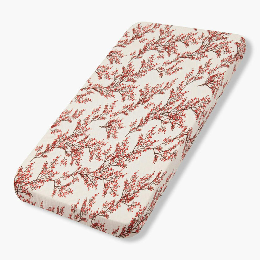 Winterberry Organic Cotton Crib Sheet