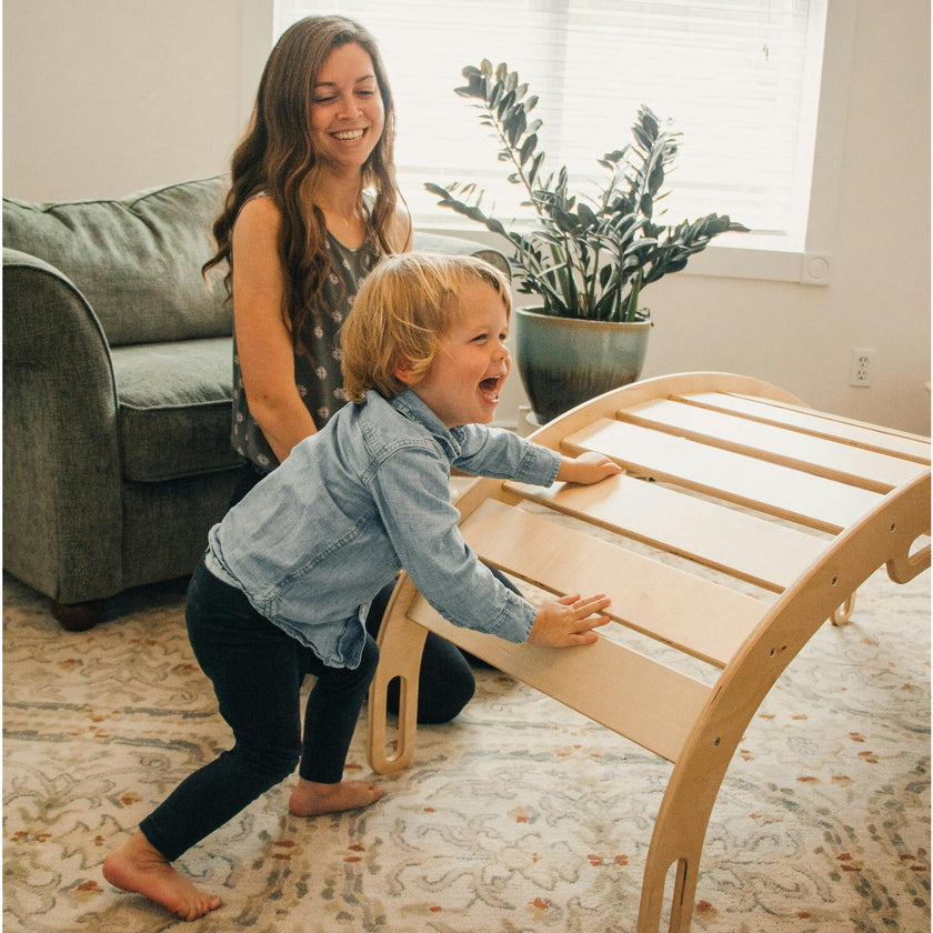 Kids Wooden XL Rocker & Climber Play Arch