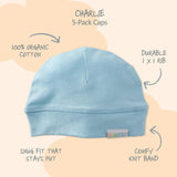 CHARLIE 5-Pack Baby Hats