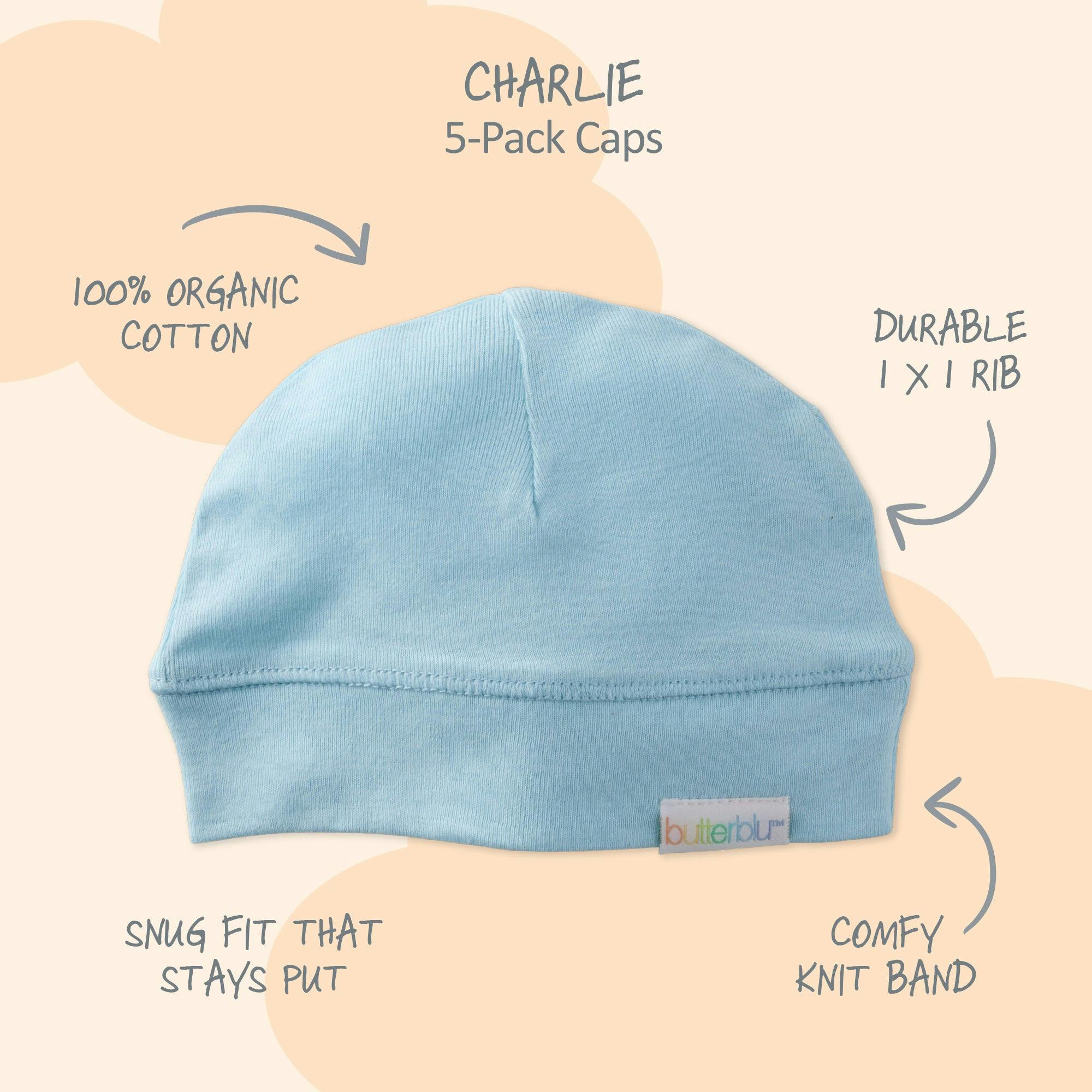 CHARLIE 5-Pack Baby Hats