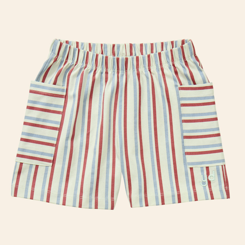 Stripe Mix Pocket Shorts