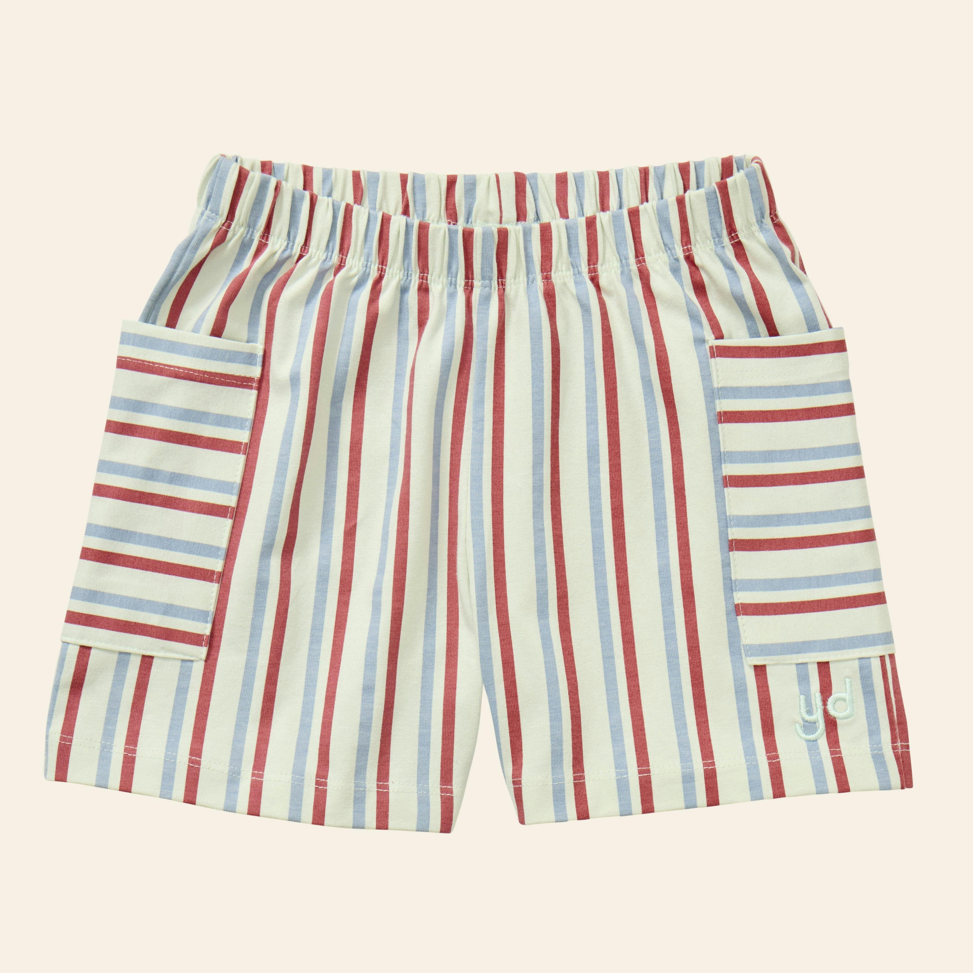 Stripe Mix Pocket Shorts