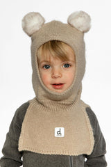 Knit Bear Balaclava Light Taupe
