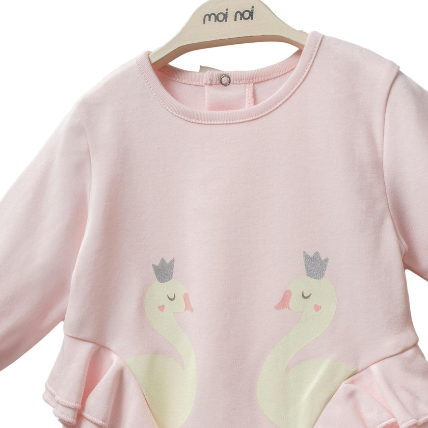 Pink Swan Ruffle Outfit Set